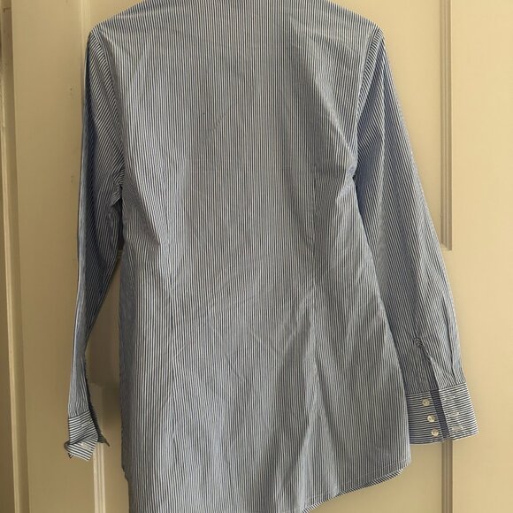 Isabella Oliver maternity striped button down with tie - Picture 3 of 6